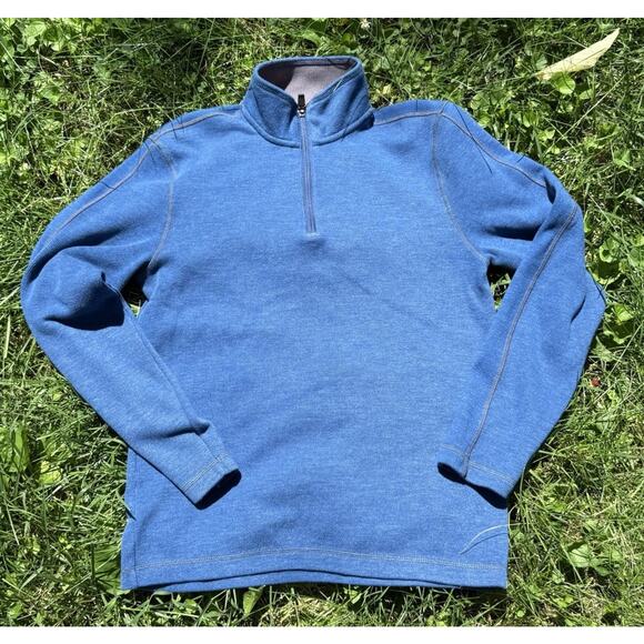 Eddie Bauer Mens Blue 1/4 Zip Fleece Pullover - Size S - Picture 1 of 4